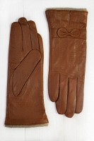 Женские кожаные коричневые перчатки Shust Gloves