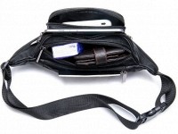 Черная сумка на пояс Vintage 14817