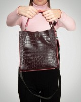 Женская кожаная сумка через плечо ALEX RAI 9701 bordo