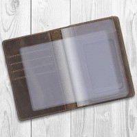 Обложка-органайзер для документов из кожи HiArt AD-01 Shabby Gavana Brown