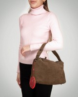 Женская замшевая сумка ALEX RAI 9148 khaki