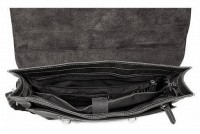 Мужской кожаный черный портфель Vintage 14878