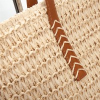 Пляжная плетеная сумка PODIUM 9123 beige