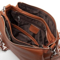 Женская кожаная сумка через плечо ALEX RAI 6001 khaki