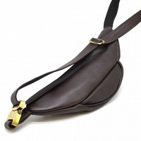 Кожаная темно-коричневая сумка на пояс Tarwa gc-3034-3md
