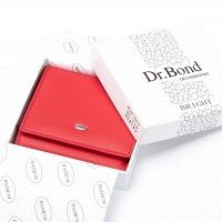 Женский кожаный кошелек Bright DR. BOND WS-219 red