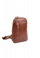 Кожаная мужская сумка The Wings Chest bag светло-коричневая TW-CHEST-BAG-KON-KSR