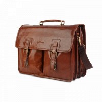 Мужской кожаный портфель Ashwood GARETH BRIEFCASE VT CHESTNUT