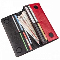 Женский красный кошелёк из натуральной кожи KARYA 17396