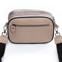 Женский молодежный кожаный клатч ALEX RAI 17001 beige