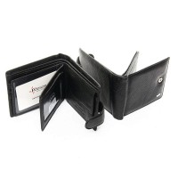 Кожаный мужской кошелек Classic DR. BOND MS-27 black