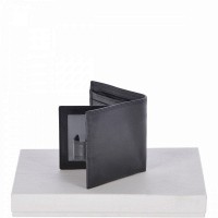 Мужской кожаный кошелек Ashwood 1258 VT Black