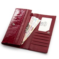 Женский лаковый кожаный кошелек PE DR. BOND PEW1-V red