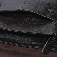 Мужская тёмно-коричневая кожаная сумка Borsa Leather k18168-brown