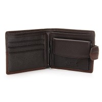 Мужской кожаный кошелек с зажимом для купюр BE BRETTON 208-L0613 brown mix