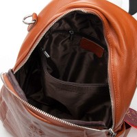 Женский кожаный рюкзак ALEX RAI 8907-9 camel croco