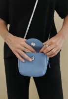 Кожаная женская сумка	мини The Wings Kroha tw-kroha-light-blue