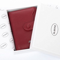 Женский кожаный кошелек Classik  DR. BOND WN-23-17 wine-red