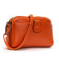 Женский молодежный кожаный клатч ALEX RAI 88085 orange