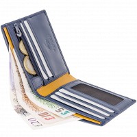 Мужской бумажник Visconti PM101 Pablo (blue/mustard)