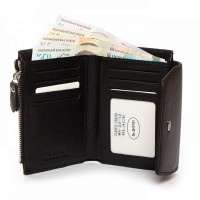 Женский кожаный кошелек Classik  DR. BOND WN-23-12 black