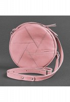 Женская кожаная круглая сумка  BlankNote Бон-Бон розовая BN-BAG-11-PINK-PEACH