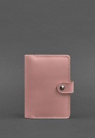 Кожаная обложка для паспорта  3.0 розовая BN-OP-3-PINK-PEACH