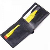 Мужской кожаный кошелек GRANDE PELLE 11462 Черный