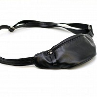 Кожаная черная сумка на пояс TARWA ga-3034-3md