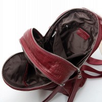 Женский кожаный рюкзак ALEX RAI 95518-9 bordo