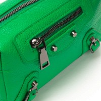 Женский молодежный кожаный клатч ALEX RAI 60072 l.green