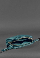 Женская кожаная поясная сумка BlankNote Dropbag Maxi зеленая Krast BN-BAG-20-MALACHITE