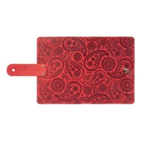 Обложка для паспорта из кожи Hi Art «Buta Art» PB-02/1 Shabby Red Berry