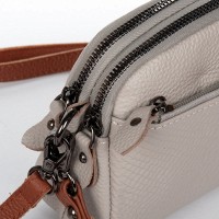Женский молодежный кожаный клатч ALEX RAI 19204 beige