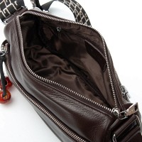 Женская кожаная сумка классическая ALEX RAI 93038 brown