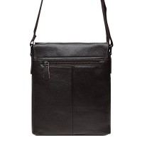 Мужская тёмно-коричневая кожаная сумка Borsa Leather k18168-brown