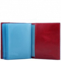 Красная кожаная кредитница Piquadro Blue Square (PP1395B2_R)