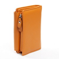 Женский кожаный кошелек Bright DR. BOND WS-31 yellow