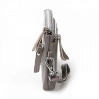 Женская кожаная косметичка Cosmetic  A-00276 grey