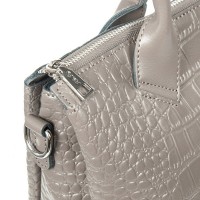 Женская кожаная сумка ALEX RAI 1561 grey croco