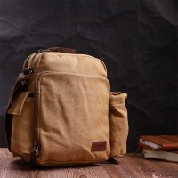 Мужская тканевая сумка через плечо с чехлом для воды Vintage 22210 