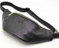 Кожаная черная сумка на пояс TARWA ga-3036-4lx