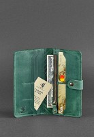 Кожаный женский кошелек BlankNote 7.0 Инди изумруд bn-pm-7-iz-ls