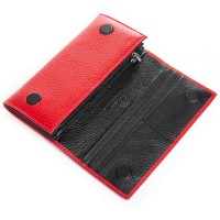 Женский кожаный кошелек BR DR. BOND W501-4 red-black