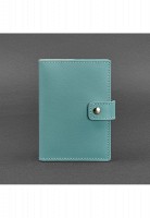 Кожаная обложка для паспорта BlankNote 5.0 (с окошком) бирюзовая BN-OP-5-TIFFANY