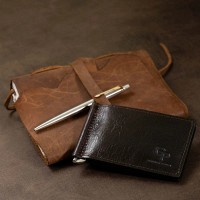Кожаный зажим для купюр GRANDE PELLE 11403