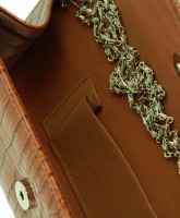 Коричневый клатч из кожзама TRAUM 7212-77