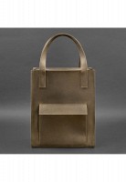 Женская кожаная сумка шоппер Бэтси с карманом BlankNote темно-коричневая BN-BAG-10-1-O