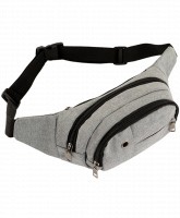 Сумка серая на пояс TRAUM 7035-06
