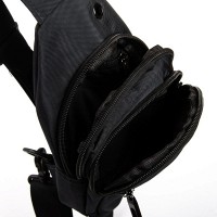 Мужская тканевая сумка-слинг Lanpad 82081 black